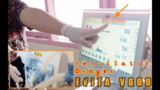 Cara Setting ventilator pasien Type Drager Evita V600 [upl. by Adirf]