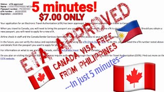 🇨🇦How to apply for ETA Canada Visa Free canadaimmigration philippines canada tourism visa [upl. by Sankaran255]