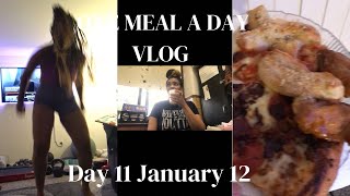 My Weight Loss JourneyJan 12 Intermittent fasting OMAD PLUS onemealaday day 11 vlog weightloss [upl. by Cutcliffe]