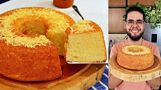 BOLO DE QUEIJO DE LIQUIDIFICADOR  SUPER FOFINHO E SABOR INCRÍVEL [upl. by Dupin]