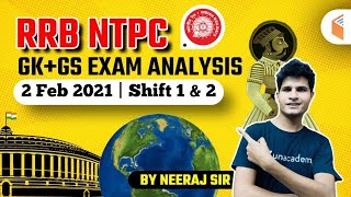 GK amp GS Questions Asked in RRB NTPC 2 Feb 2021 Exam  GS Questions by Neeraj Jangid [upl. by Menedez605]