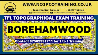 BOREHAMWOOD TFL TOPOGRAPHICAL SKILLS TEST ROUTE 2024 TFL EXAM TRAINING LONDON [upl. by Aseena437]