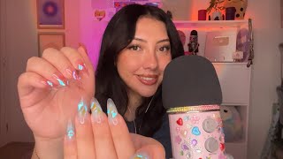 ASMR press on nail application tingly triggers 💅✨💗 [upl. by Ellerrad297]