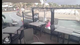 Webcam Lanzarote  Live Stream from the Beachbar in Costa Teguise [upl. by Richela]