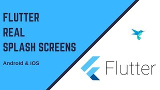 Flutter 2019  Real Splash Screens Tutorial [upl. by Bonnell]