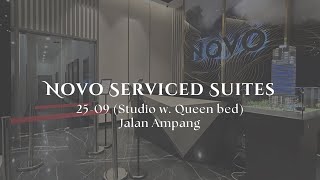 NOVO SERVICED SUITE  JALAN AMPANG  Essential Room Studio Type w 1 Queen bed 343 sqft [upl. by Bigford]