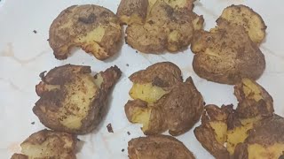 Crispy Smashed Potatoes In Air Fryer amp Pan  Easy Side Dish vijayabhartiskitchen [upl. by Ivett]