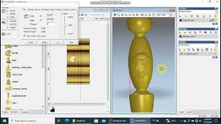 How to Add 3D clips in Artcam ROTARY Design [upl. by Atteuqehs838]