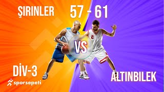 Şirinler  Altınbilek  Div 3  Sporsepeti Basketbol Ligi [upl. by Adaran]