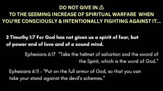 Do not come into agreement with the spirit of fear when facing spiritual warfare [upl. by Baggott]