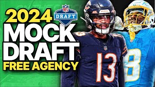 2024 NFL Mock Draft  Four Trades Shake Things Up [upl. by Irrahs]