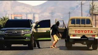 أخطر تحدي هجوله بين تيوتا الشاص  سرليون  و لاند كروزر 2016 على قراند 5  gta v  HD [upl. by Amahcen203]