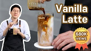 The best Vanilla Latte  Obviously better than Starbucks [upl. by Ciprian]