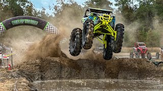 Massive SXSs send it into the King of the Deep bounty hole  Big Tire ATVUTV Championship Race [upl. by Ecydnak]