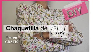 Cómo hacer una chaquetilla de chef  PATRON GRATIS  50mil IDEAS [upl. by Saxen]