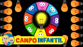 Juego de Ruleta de Colores con un Foco  Campo Infantil [upl. by Jemine429]