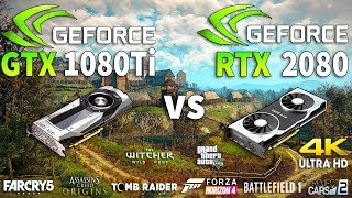 RTX 2080 vs GTX 1080 Ti Test in 8 Games 4K i7 8700k [upl. by Onaivatco]