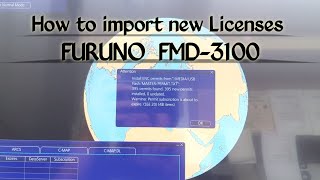 Furuno FMD3100  How to load new License [upl. by Holly]