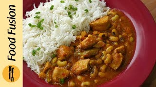 Chicken Lobia chicken amp Bean Curry with Beet Root Pickle Recipe by Food Fusion [upl. by Ahsad]