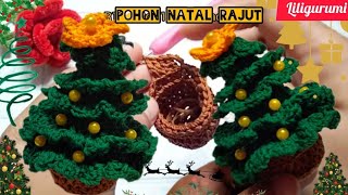 Merenda pohon natal dalam pot tutorial merenda pohon natal yang mudah pohon natal rajut [upl. by Ihtak]