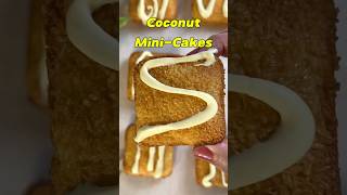 Amazing 3 Ingredient Coconut MiniCakes 💯 sweet glutenfree recipe easy tasty viral fyp [upl. by Anairol551]