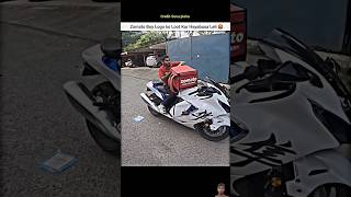 Rich Zomato food delivery Scam on Hayabusa superbike shorts bike rider zomato hayabusa swiggy [upl. by Cesaro]