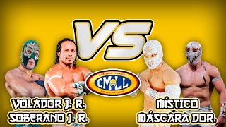 VOLADOR JR y SOBERANO JR vs MÍSTICO y MÁSCARA DORADA  MEXICAWS  CMLL 2023 [upl. by Allenad]