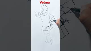 8 Velma Dinkley Scooby Doo sketch ytshorts sketchart [upl. by Ardenia910]