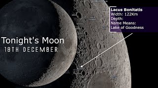 Tonights Moon 18th December 2020  A look at some lunar features [upl. by Inahpit]