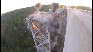 Implosion of old Jeremiah Morrow Bridge [upl. by Laith]