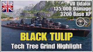 WoWsLegends  Black Tulip  Udaloi  Tech Tree Grind Highlight [upl. by Derina]