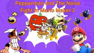 Pizza Tower Pepperman and The Noise boss fight in Mario Maker 2 [upl. by Tewfik]