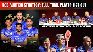 RCB Auction Strategy amp Full Trial Players List out  IPL Mega Auction 2025  Ashutosh amp Angkrish [upl. by Feingold]