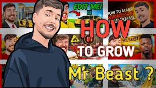 HOW TO GROW MrBeast [upl. by Atsok]