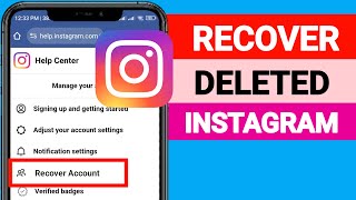 Permanently Deleted Instagram Account Recovery  How To Recover Deleted Instagram Account  2024 [upl. by Enneiviv401]