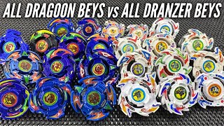 ALL DRAGOON BEYS vs ALL DRANZER BEYS  Timeline Battle  BEYBLADE  GENERATION MARATHON [upl. by Annam]