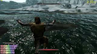 Skyrim speedrun to kill the ebony warrior 1147 [upl. by Odilia]