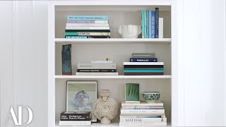 4 Ways To Fill Your Bookshelf With Style  Architectural Digest [upl. by Cantlon]