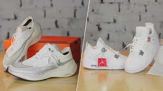 Nike ZoomX Vaporfly Next2  Air Jordan 4 Retro [upl. by Honebein546]