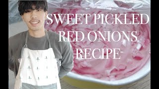 SWEET PICKLED RED ONIONS  Recipe [upl. by Clere]