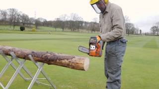 How to cut logs safely with a chainsaw  Which guide [upl. by Perlis]