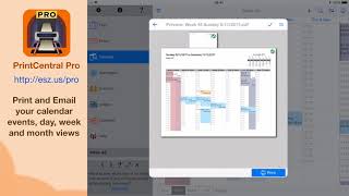 Print your iPhone or iPad Calendar to ANY printer or PDF  PrintCentral Pro [upl. by Dang592]
