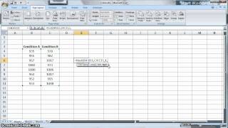 ttest in Microsoft Excel [upl. by Niletak]