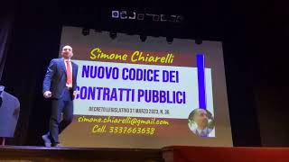 Il nuovo Codice dei contratti pubblici  Chiarelli a Pompei  parte 1 1562023 [upl. by Hound]