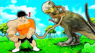 Can I Pull The Heaviest ANCIENT DINOSAURS  Roblox Strongman Simulator [upl. by Eityak]