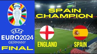 EURO 2024 FINAL Spain champion EnglandSpain World SportEurosport Setanta SporteFootball2024 [upl. by Tedder470]