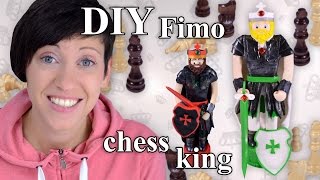 FIMO König Polymer Clay Chess King  Tutorial HDDE ENSub [upl. by Eldwin781]