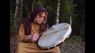 Old Norse Paganism in Finnskogen Värmland Sweden Drumming [upl. by Lowney]