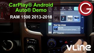 RAM 1500 2500 2013 2014 2015 2016 2017 2018 Wireless CarPlay® Android Auto® Demo VLine VL2 System [upl. by Nosduj]