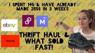 Thrift Haul amp What Sold Fast Poshmark EBay Mercari Depop Part Time Reseller Mom [upl. by Aneeles66]